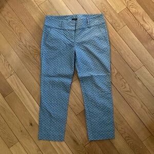 Ann Taylor Blue Polka Dot cropped Pants